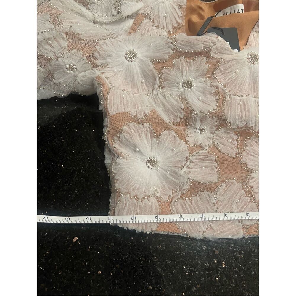 Elliatt Indira Floral Top & Skirt Set in Mesh White bridal bachelorette NWT$650 - Picture 16 of 16